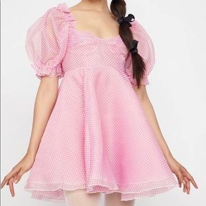 NWT Selkie Pink Ice Cream Gingham Dream Parliament Dress